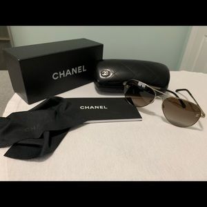Chanel 4189TQ 395/S9 Polarized Aviator Sunglasses